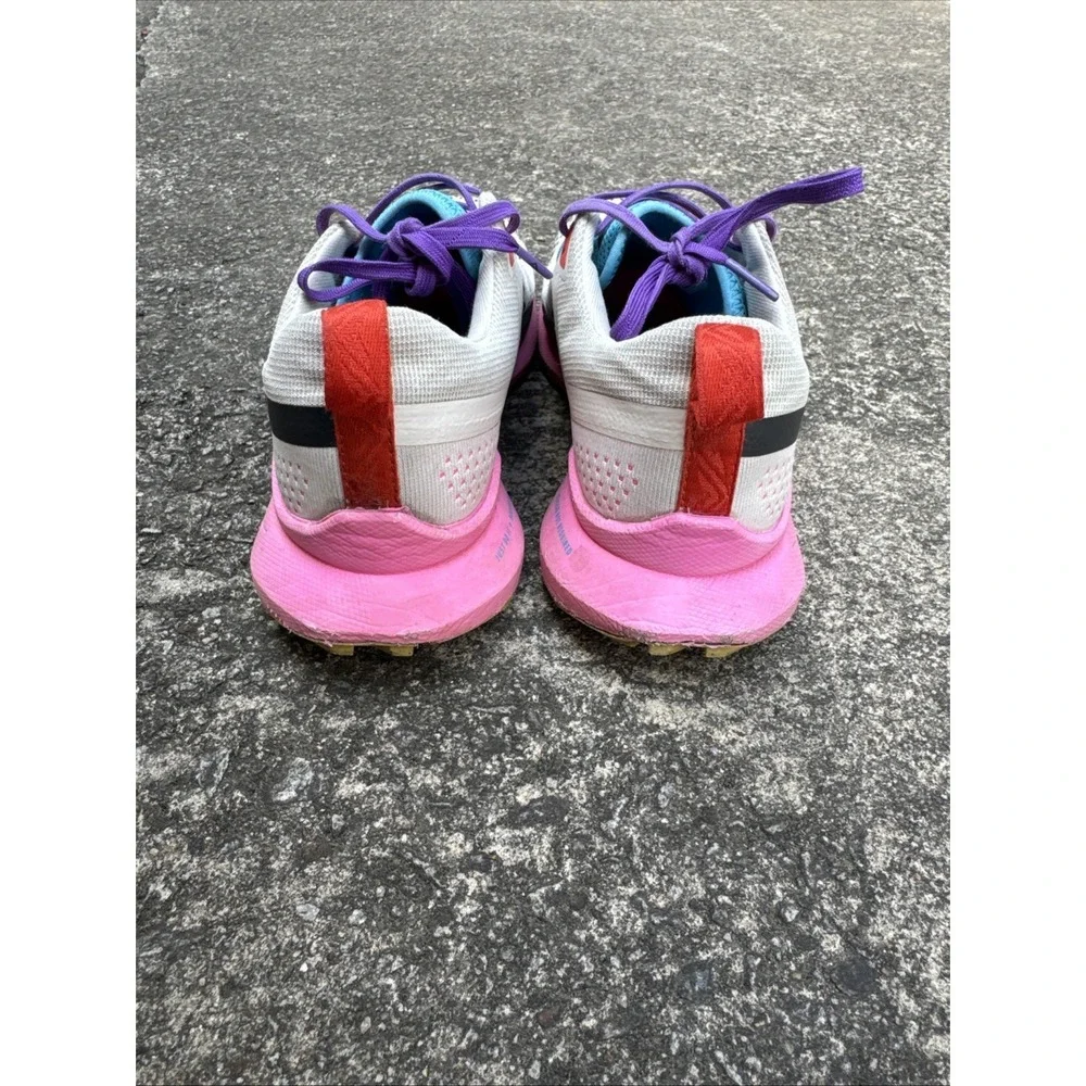 Nike React Pegasus Trail 4 Go Womens Size 9.5 Running Shoes Smoke Gray Pink - Picture 5 of 11